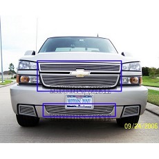 06 07 CHEVY SILVERADO SS BILLET GRILL COMBO GRILLE SET