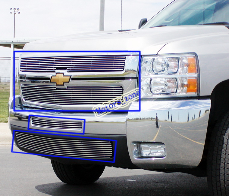 07 08 09 10 CHEVY SILVERADO HD 2500 BILLET GRILL COMBO_Billet Grille ...